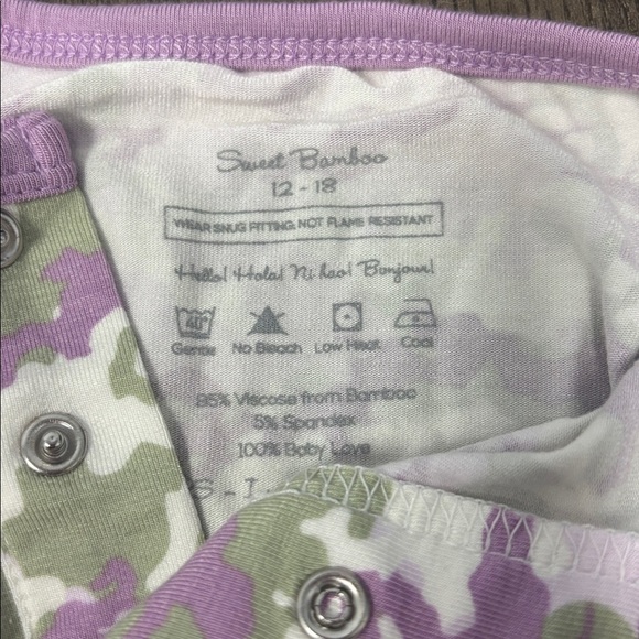 Sweet Bamboo 12-18mo Cozy Camo Kids Footie. Excellent cndtn. 15%offw2+bndle. - Picture 3 of 5
